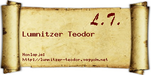 Lumnitzer Teodor névjegykártya